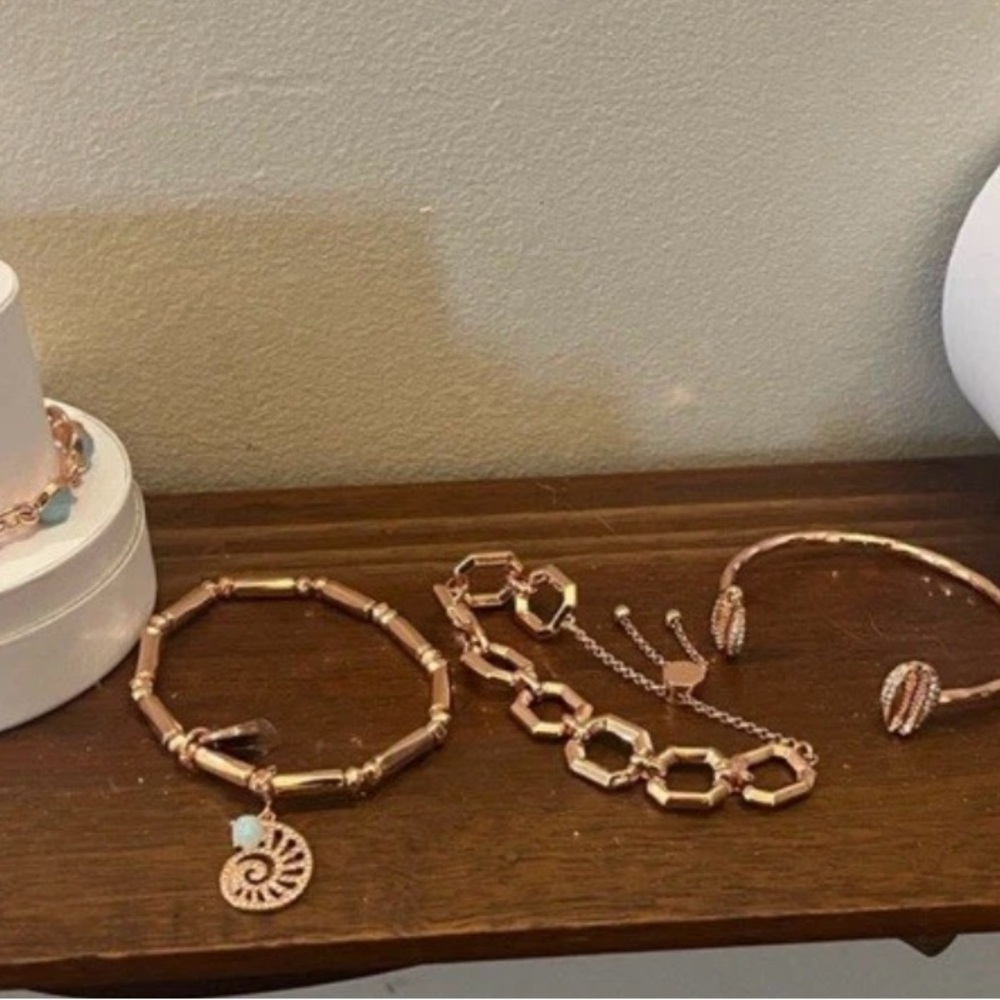 PRICE DROP:
Chic Rose Gold and Light Blue Bracelet Set - Picture 3 of 4